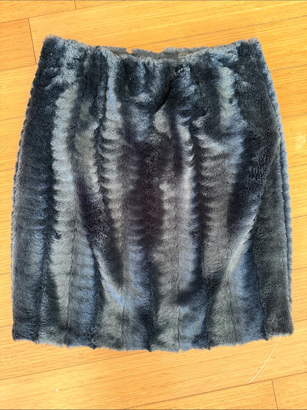 Adrienne Landau Faux Fur Pencil Skirt - Charcoal